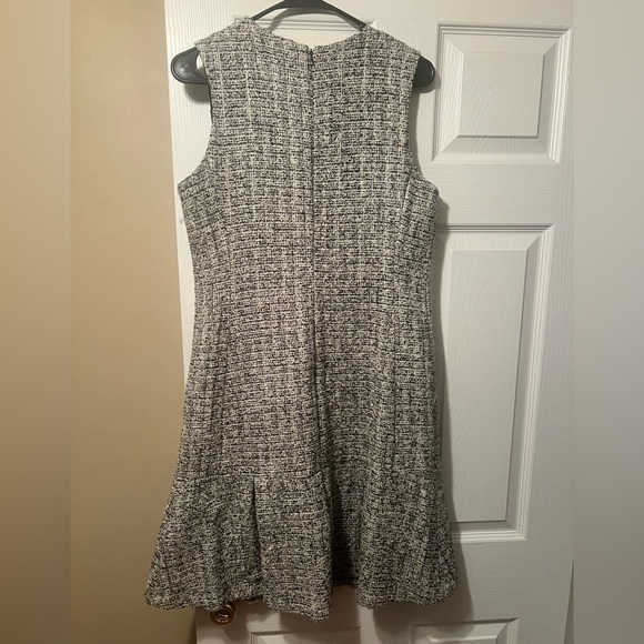 BIGIO Tweed Sleeveless Dress Black & White Size 6 - Picture 3 of 3